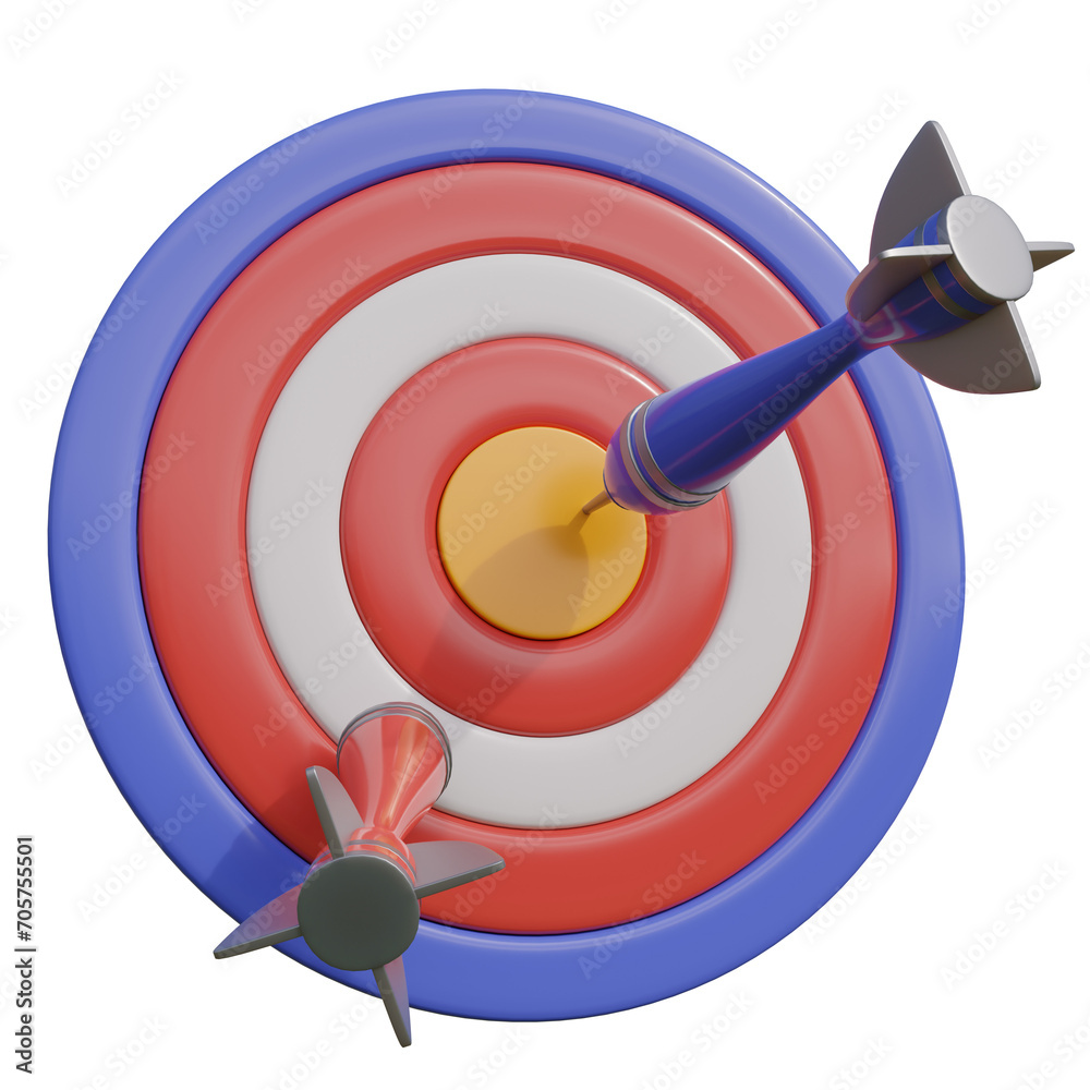 3d illustration,dart hitting target isolated on transparent background 3d illustration,dart hitting target isolated on transparent background