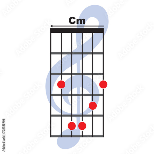 Cm guitar chord icon