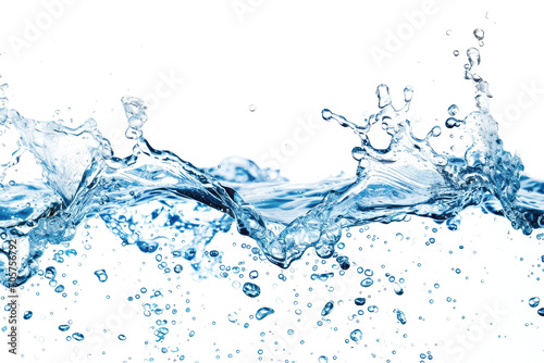 blue water drop splashing isolated on white or transparent png background