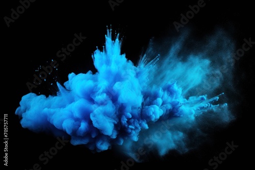  a blue cloud of smoke flying in the air on a black background with a black back ground and a black back ground with a black back ground and a black background with a.