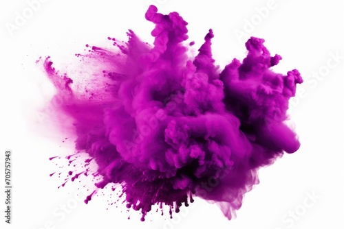  a purple substance is in the air and it looks like it has a lot of smoke coming out of the top of the purple substance on the bottom of the image.