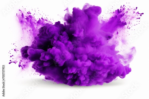  a purple cloud of smoke is in the air on a white background with a white back ground and a white back ground with a white back ground and a white back ground with a. © Nadia