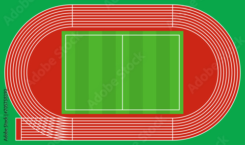 陸上競技場のトラック