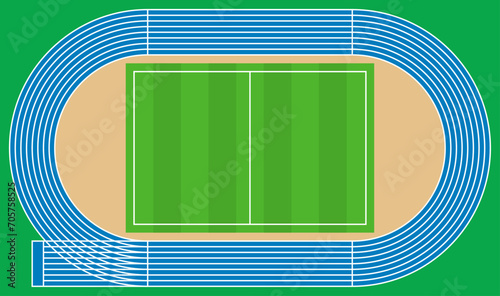 陸上競技場のトラック