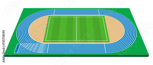 陸上競技場のトラック