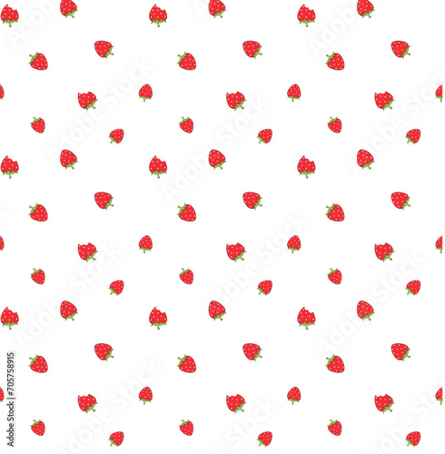 watermelon strawberry pattern seamless little fruit report inside white