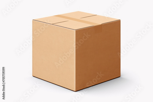  a cardboard box on a white background with a clipping path to the top of the box and the bottom of the box on the bottom of the box is empty. © Nadia