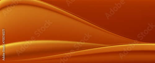 Elegant and abstract orange smooth curve background. Modern shiny orange gradient curve element. Suitable for banners, posters, covers, flyers, brochures, web, desktop, wallpaper. Vector