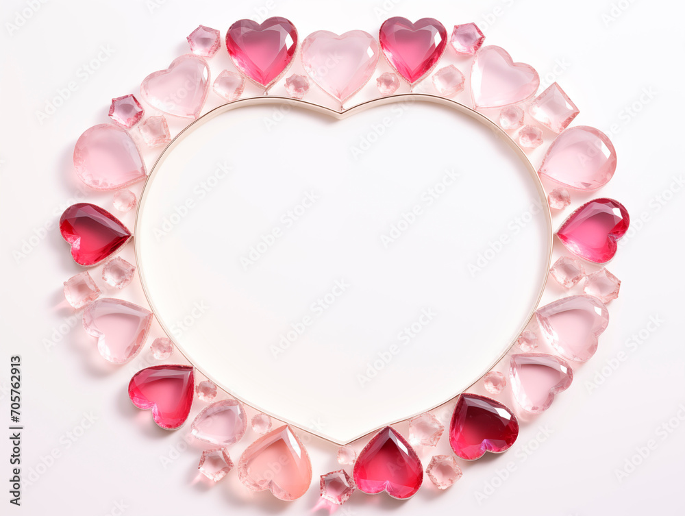 Obraz premium ハートの宝石フレーム