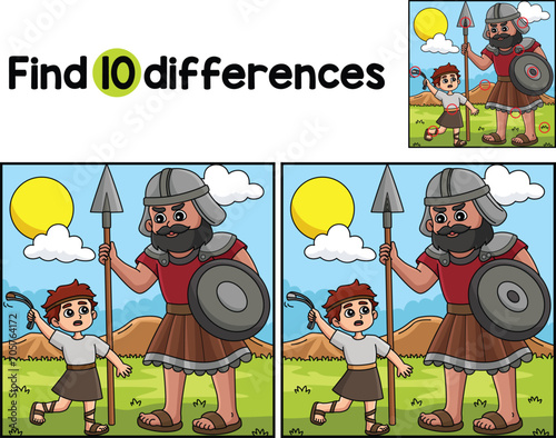David and Goliath Find The Differences