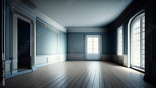 empty room with windows