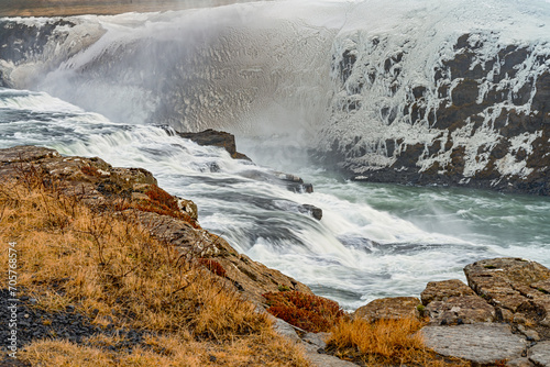 Fototapeta Naklejka Na Ścianę i Meble -  Wodospad Gullfoss  Golden Circle Islandia