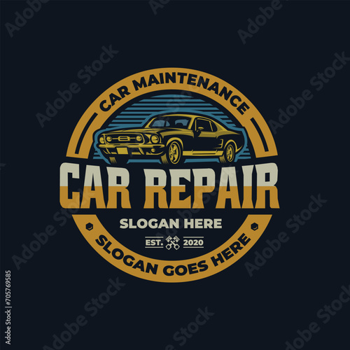 Car Repair Logo Vector Template Set. Ready Made Logo. Vector Isolated. Best for Car Repair Garage and Mechanic Related Industry