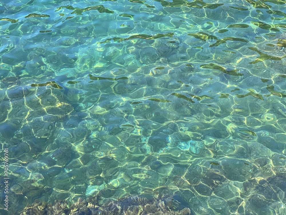 Sea clear water turquoise rippled surface Sea clear water turquoise rippled surface