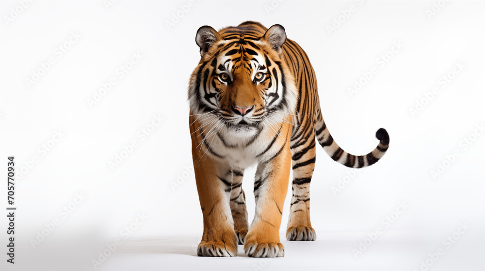 Obraz premium photograph big cat tiger on white background