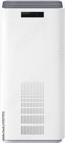 Air purifier, realistic vector humidifier and home conditioner, household appliance in 3D object. House climate control and air filter electronic device, isolated realistic domestic air purifier