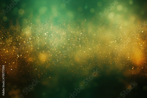  a blurry image of a green and yellow background with small dots of light on the top of the image and the bottom half of the image of the blurry background. © Nadia