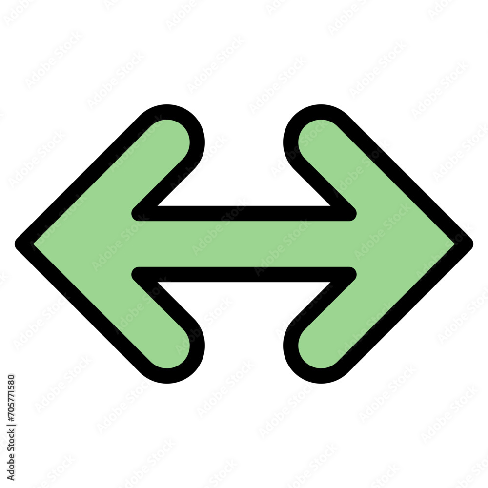 Double Arrow Outline Color Icon Double Arrow Outline Color Icon