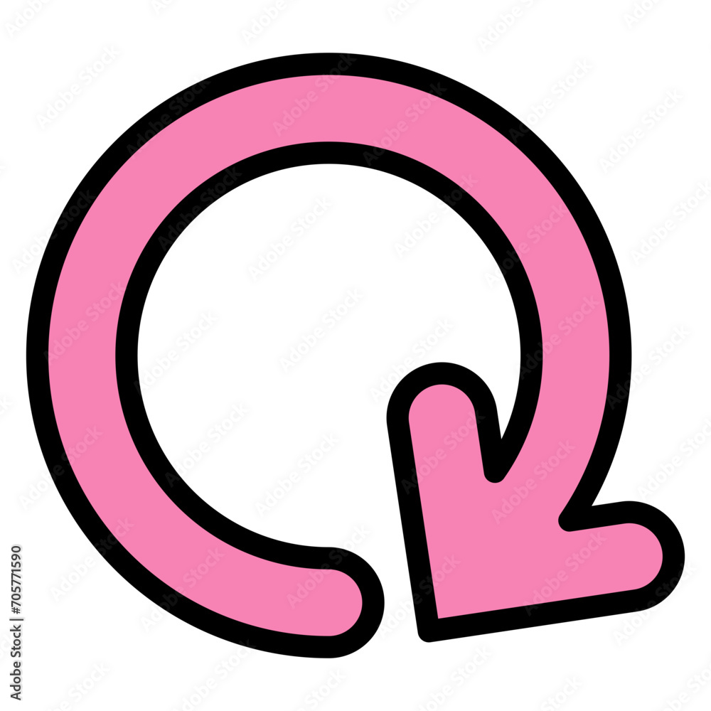 Circular Arrow Outline Color Icon Circular Arrow Outline Color Icon