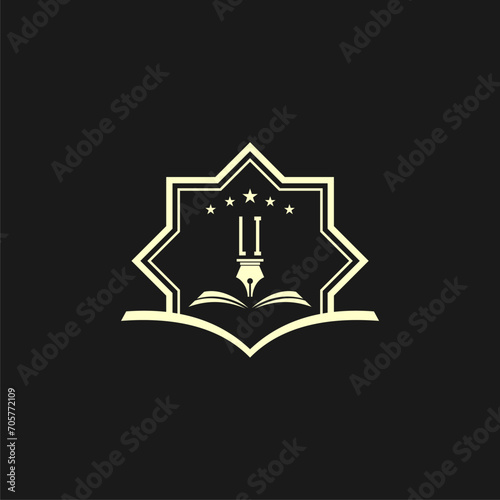 LI initials design for law, lawyer or lawfirm, logo vector, icon, illustration