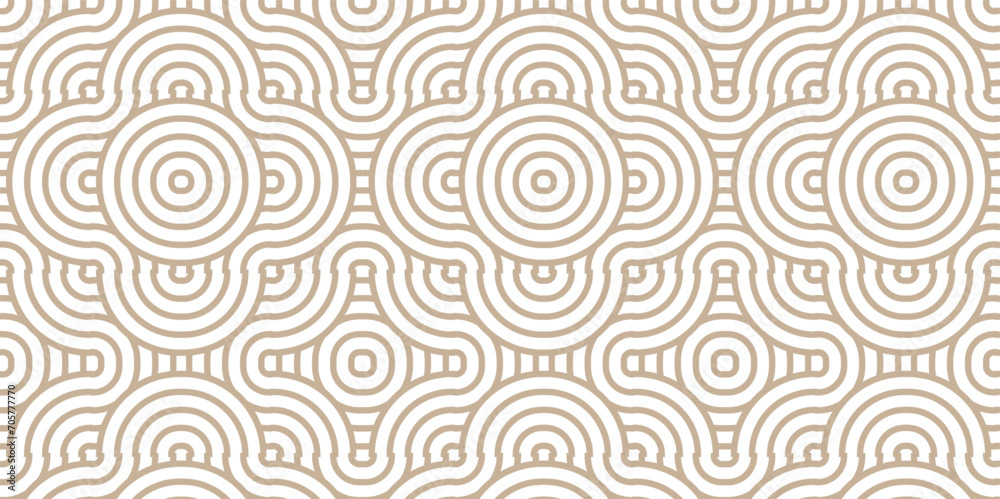 Abstract Pattern with wave lines brown spiral white scripts background. seamless scripts geomatics overlapping create retro line backdrop pattern background. Overlapping Pattern with Transform Effect.