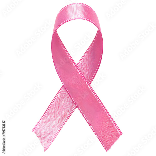 pink ribbon isolated on transparent background