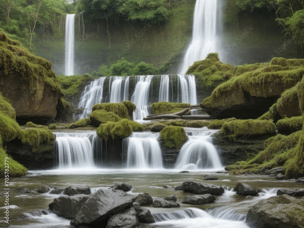 Waterfall view background design