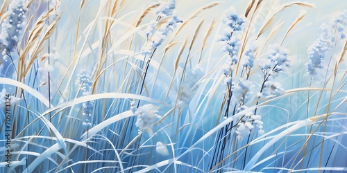 winter grasses in the sunlight,