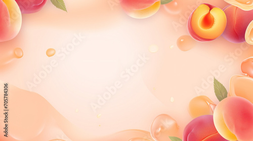 National Peach Melba banner template. with lots of empty copy space for text. Generative AI