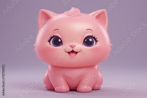 Jelly-like cat with a whimsical expression  creating a lighthearted and amusing visual.