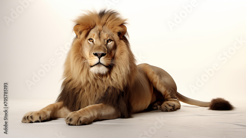 Lion king isolated in white background