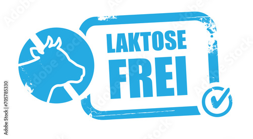 Stempel Laktosefrei - Vektor Illustration mit deutschem Text