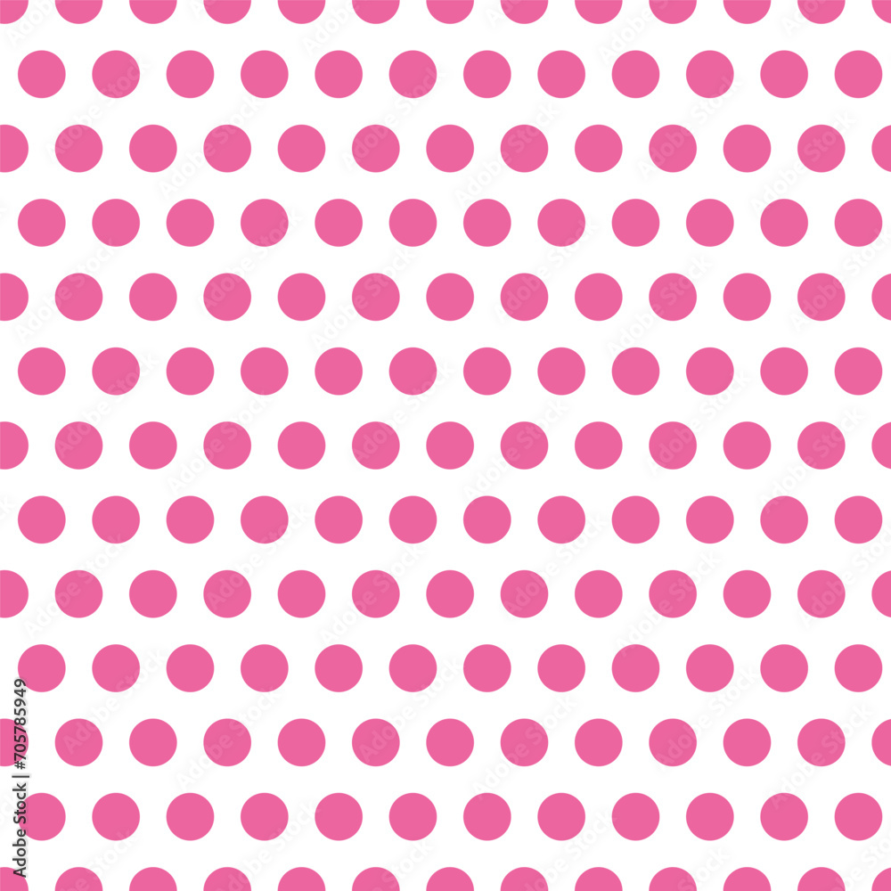 Seamless pattern with pink dots