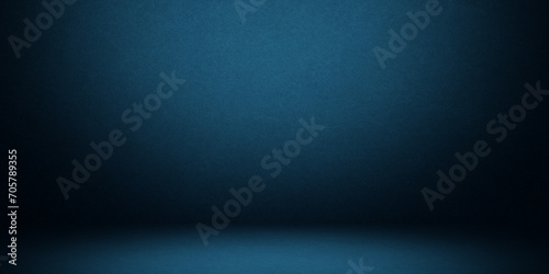 Dark blue studio room with spotlight backdrop wallpaper, blank perspective for show or display your product montage or artwork photo