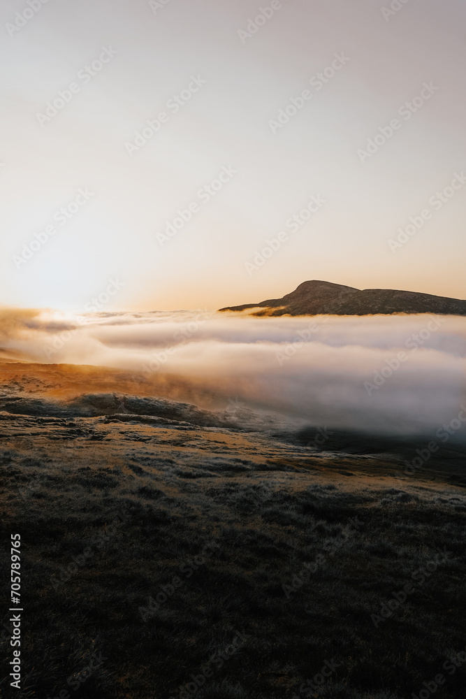 Fototapeta premium sunset on the mountain
