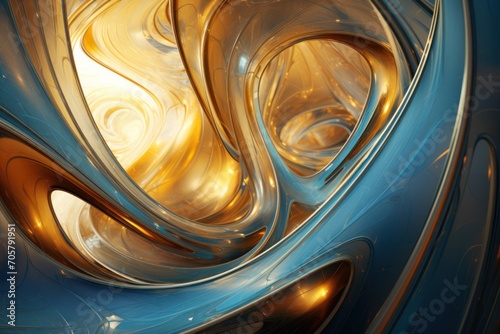  a close up of a blue and gold abstract wallpaper with a swirly design on the bottom of the image and the bottom of the image in the middle of the image.