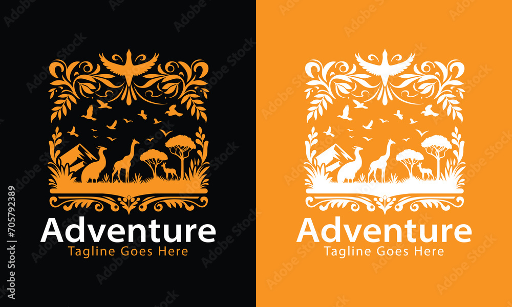 adventure logo ,jungle logo ,eco logo ,ecology