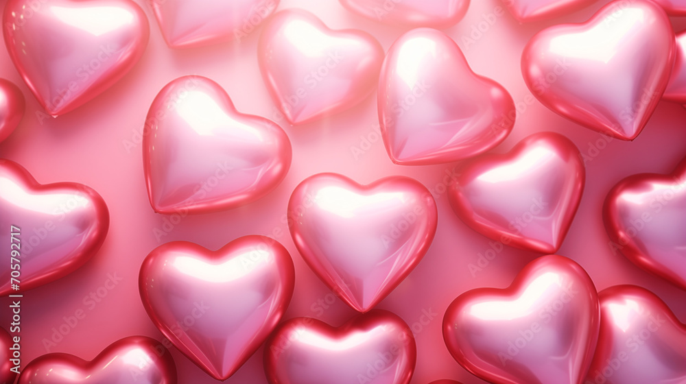 metallic hearts background for valentines day