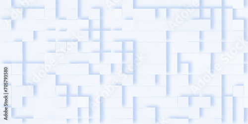Modern seamless blue cube 3d extrude background, Blue Blocks Wall with geometric pattern, gradient of abstract blue grid geometric pattern, abstract blue square pattern for presentation and cover.