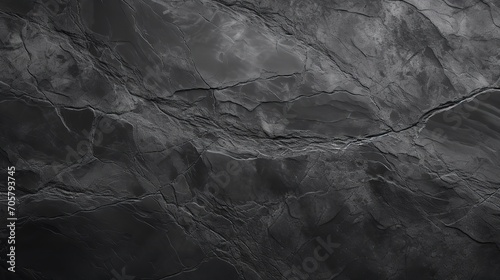A backdrop of dark cement concrete and a stone black texture, close shot, abstract, Generative AI.