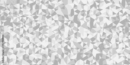 Modern abstract geometric white and gray grid pattern wallpaper low polygon background. seamless wall lines Geometric print composed of triangles. White triangle tiles pattern mosaic background.