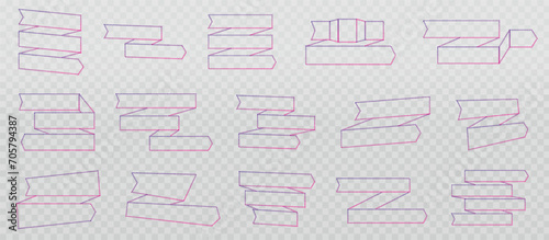 This image features a set of exceptional paper labels and flags, perfect for design and promotional use. Ideal for use in various contexts of advertising and design graphics.