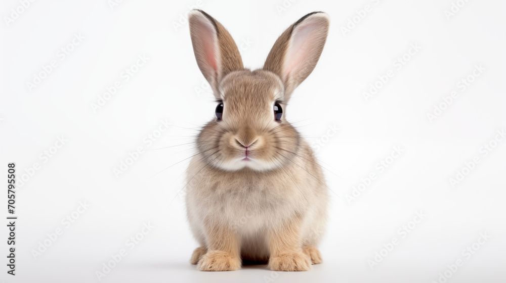photograph rabbit on white background