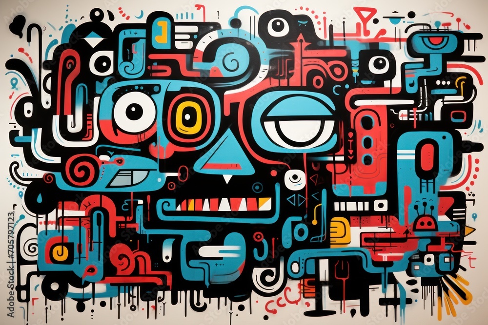 a painting of a man's face with a lot of different colored lines and shapes in the middle of his face, with eyes and mouth wide open wide open. a painting of a man's face with a lot of different colored lines and shapes in the middle of his face, with eyes and mouth wide open wide open.
