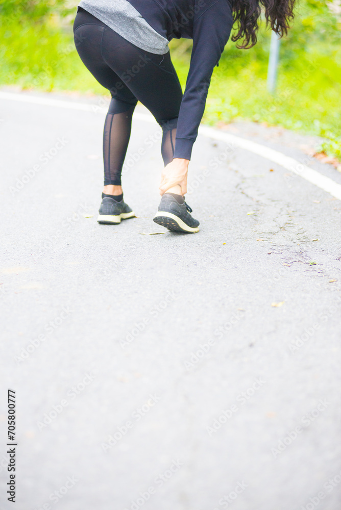 Leg muscle injuries of people exercising, walking, running in outdoor parks. Leg muscle injuries of people exercising, walking, running in outdoor parks.