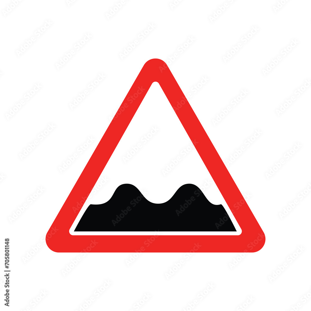 Road signs hump or rough road Road signs hump or rough road