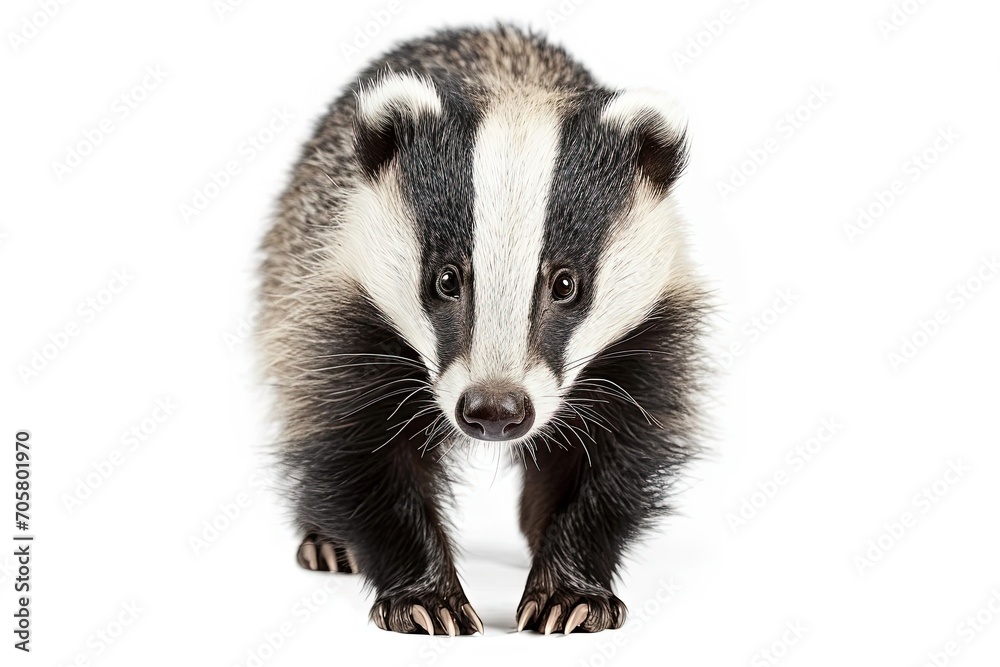 Fototapeta premium European Badger Isolated