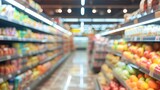 realistic blur background of store department store supermarket or grocery store  