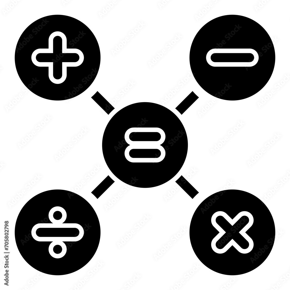 Mathematics Solid Icon Mathematics Solid Icon