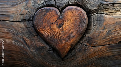 Special Heart-shaped Wood Grain Texture Background